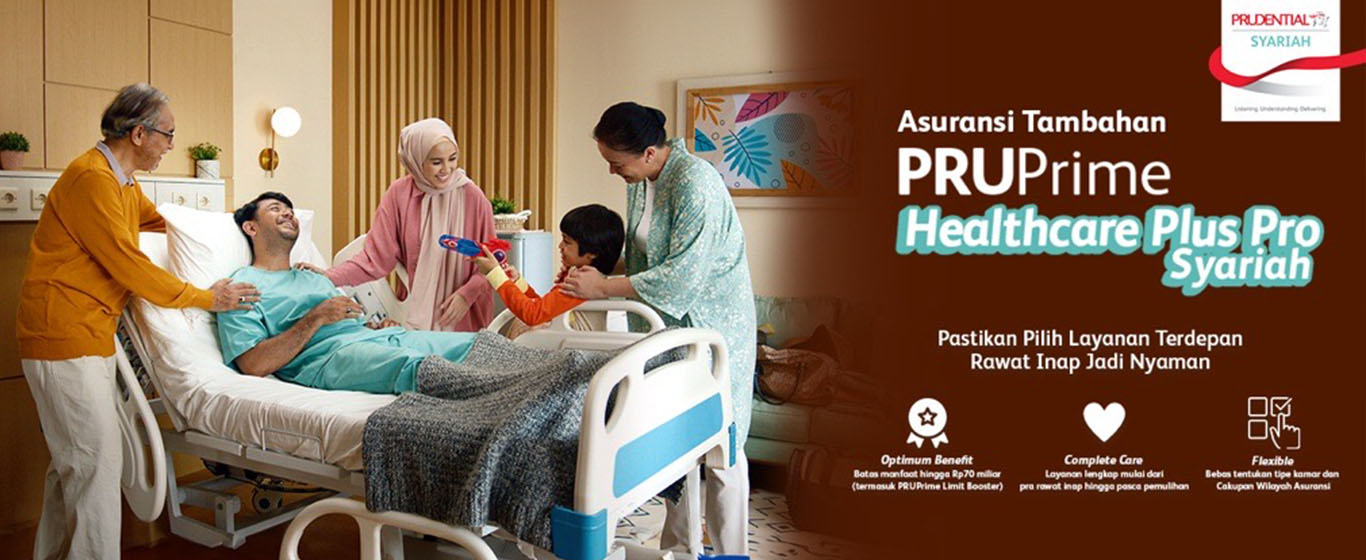 PRUPrime Healthcare Plus Pro: Fasilitas Rawat Inap 1 Tempat Tidur Kamar Mandi Dalam & Proteksi Global